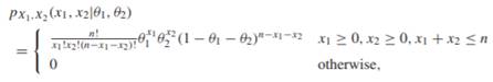 Let (X1, X2) be discrete random variables, with joint probability function where ?1 = 0, ?2 = 0 and...-1