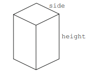 A hexahedron is a three-dimensional shape with six faces. In this problem, a class which represents...-1