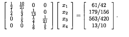 Verify that the following system is diagonally dominant, and use Algorithm 2.6 to find the solution.-1