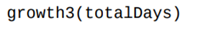 Write a function that simulates a population that increases by 110% every day. Assume that the...-1