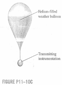 A weather balloon is launched into the atmosphere by meteorologists. When the balloon reaches an...