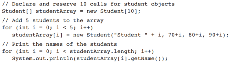 What happens when the following code segment is executed?