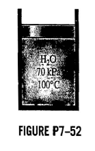 Water at 70 kPa and 100°C is compressed isentropically in a closed system to 4 MPa. Determine the...