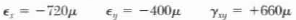 The following state of strain has been determined on the surface of a cast-iron machine part:...