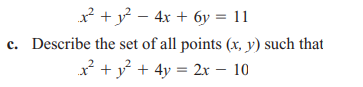 Use the result in Exercise 70 to answer the following questions. a. Find an equation for the circle...