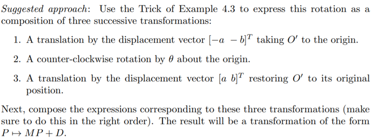 Determine the matrix expression for a counter-clockwise rotation by an angle about an arbitrary...-3