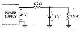 If the zener diode is disconnected in Fig. 5-40, what is the load voltage? Figure 5-40