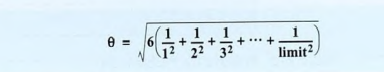 The value of pi (7t) can be calculated by the following formula: Write a function that uses this...