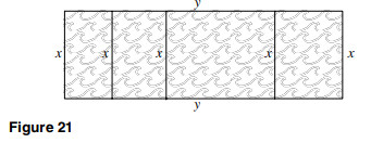 A barnyard is to be fenced is as indicated in Figure 21. If 3600 feet of fencing is to be used in...-1