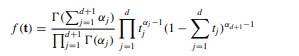 The Dirichlet density and the density of a transformation of the Dirichlet distribution makes good...-1