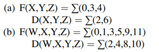 Simplify the following functions where D is a don’t care function: Simplify the following functions...-1