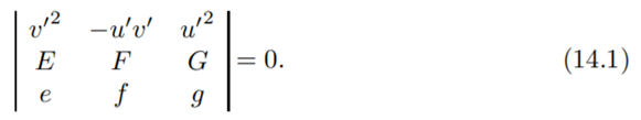 Use Equation (14.1) to show that a necessary and sufficient condition for the coordinate curves of a...-2