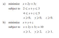 Convert the following problems to standard form: