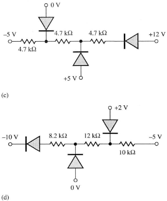 Find the Q-point for the diodes in the circuits in Fig. using the constant voltage drop model with...-1