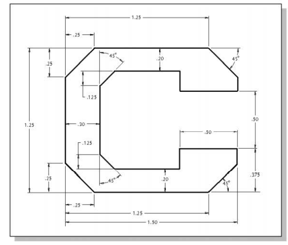 C-Clip (Dimensions are in inches. Plate thickness: 0.25 inches.)