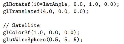 We want to add a satellite which tags along with the ball of ballAndTorus.cpp. The following piece...-2