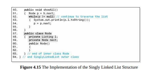 Describe the garbage collection method for the SinglyLinkedList structure, and give the line number...