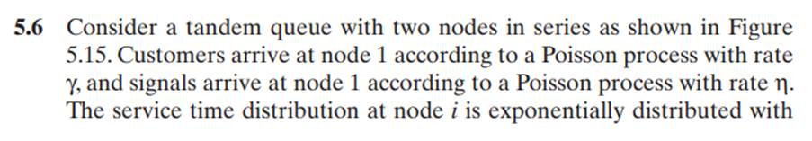 Consider the Problem 5.6 and assume that when a customer arrives at node 2 and is induced by a...-1