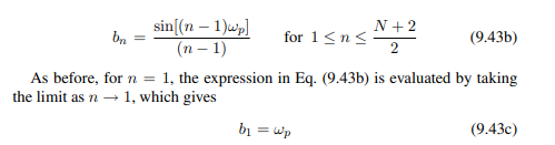 Derive the expressions of Ql and bl given in Eqs. (9.41), (9.42), and (9.43).-3