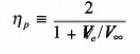 Continuing the line of thought started in Prob. 9.14, the propulsive efficiency, denoted by T/p, is...-2