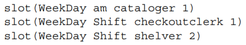 Scheduling. This exercise is a problem of resource allocation, allocating workers to different...-1