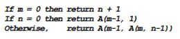 Ackermann’s Function Ackermann’s function is a recursive mathematical algorithm that can be used to...-1