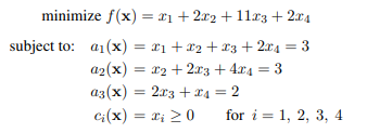 (a) Apply the result of Prob. 10.4 to convert the LP problem into the problem in Eq. (10.20). (b)...-1