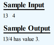 Write a C program that inputs two integers and outputs their quotient and remainder. To output the %...-1