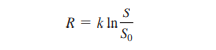 In psychology, the Weber– Fechner law for the response to a stimulus is where R is the response, S...