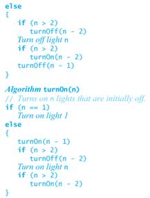 Imagine a row of n lights that can be turned on or off only under certain conditions, as follows....-2