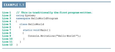 Identify one syntax error that might occur when you type Example 1-1 into an editor. Identify one...