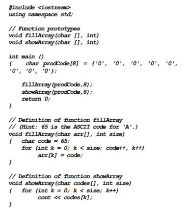 When an array name is passed to a function, what is actually being passed? What is the output of the...-1