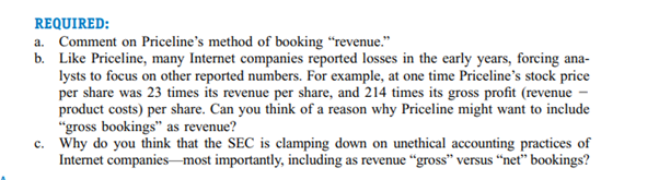 Many Internet firms “gross up” their revenues by reporting the entire sales price a customer pays at...