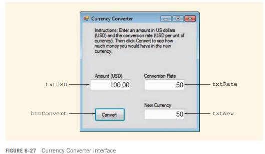 Write a program that converts an amount of money from U.S. dollars to another currency. The...