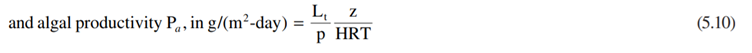 There are three formulas presented in this book for estimating algal productivity in high-rate algal...-3