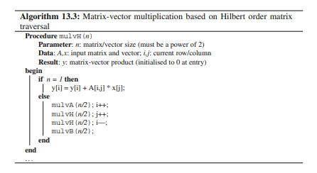 Try to determine the number of cache misses caused by Algorithm 13.3, following the same cache model...