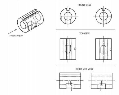 Match the object with its correct views. Note that views...ask 4