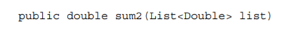 A list contains n+1 Double values a0, ..., an. Write a method that calculates — the sum of products...-1