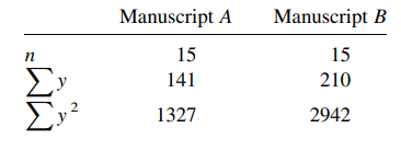 The writings of different authors can be partially characterized by the variability in the lengths...-2