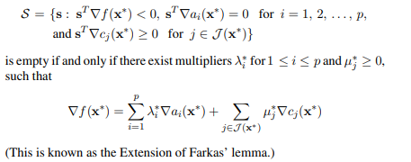 Let be the active index set at x * for the constraints in Eq. (10.1c). Show that the set-2