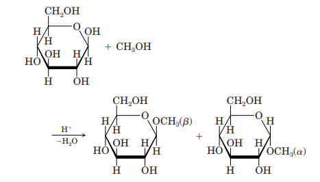 Formation of Glycosides (Section 20.3A) Treatment of a monosaccharide with an alcohol in the...