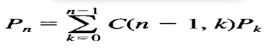 Let P 0 have the value 1. Prove that Hint: Use a combinatorial proof instead of an inductive proof....