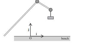 A small, delicate microchip which is initially at rest is to be moved by a robot arm so that it is...-1