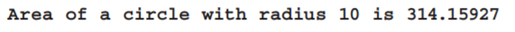 Write a program to do the following: (a) Declare a variable named radius to store the radius of a...-2