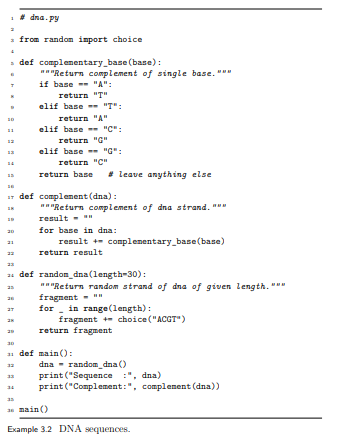 Write a reverse_complement(dna) function to return the reverse complement of the given dna. Use the...