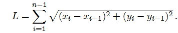 Some object is moving along a path in the plane. At n points of time we have recorded the...