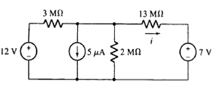 Determine the current labeled i in the circuit of Fig. 5.61 after first trans­forming the circuit...