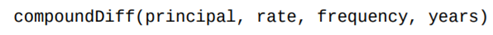 Write a program that prompts for a principal, rate, compounding frequency, and number of years, and...-6