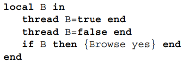 Thread semantics. Consider the following variation of the statement used in section 4.1.3 to...