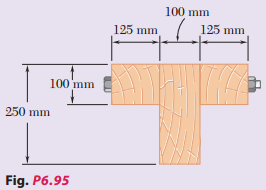 Three planks are connected as shown by bolts of 14-mm diameter spaced every 150 mm along the...